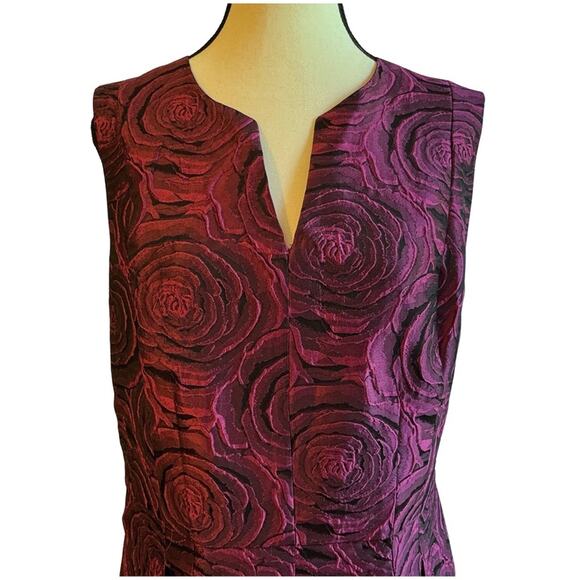 Luxe by Carmen Marc Valvo Magenta & Black Party Dress - Size 14 - Picture 3 of 7